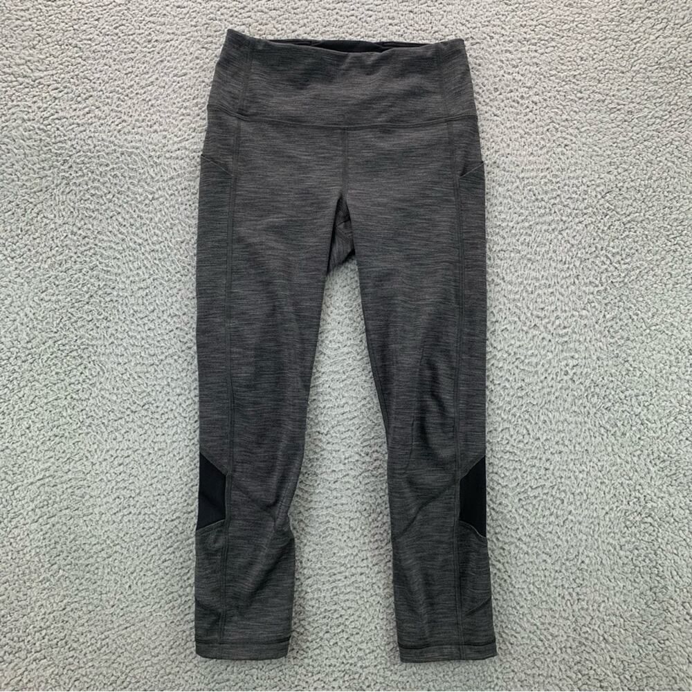 Lululemon Women's Pace Rival Crop Leggings LW6BEIS Heather Gray - Size: 4